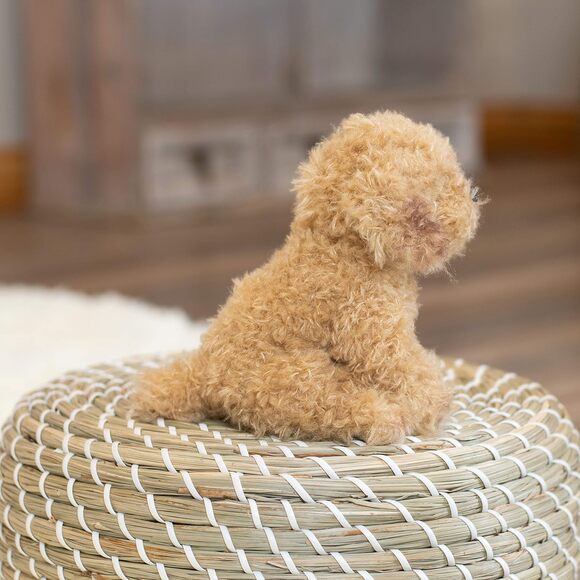 Labradoodle Plush Dog Toy 5.5 Inch Light Brown Beanbag Stuffed Animal for Kids - Picture 2 of 7